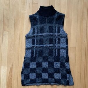 Wool blend sweater tunic vest